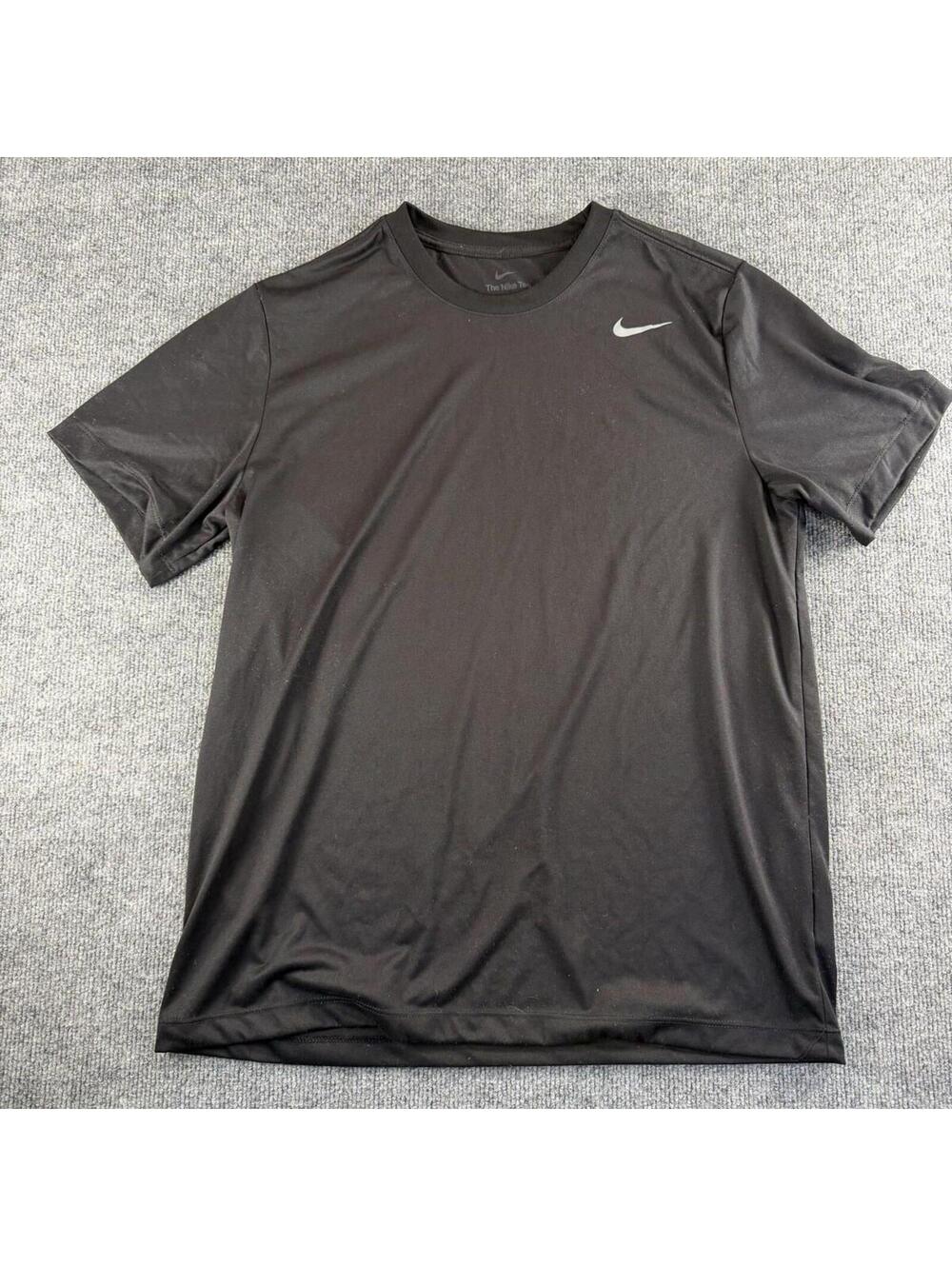 Nike Tee Dri-FIT Black Short Sleeve Athletic Shirt -‎ Running, Exercise, Workout